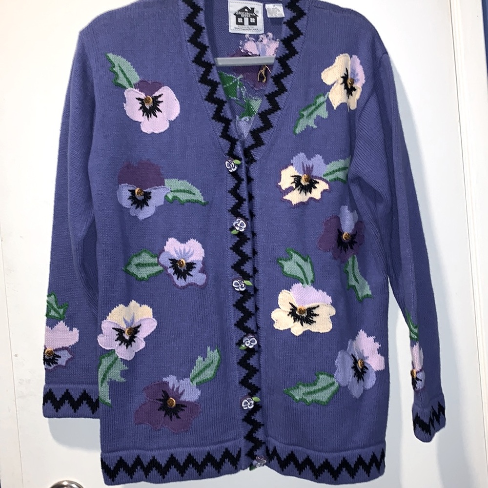 VTG/Storybook knits- Vintage Cardigan/Med
